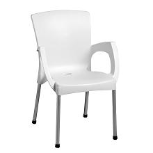 Cafe Arm Chair White